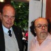 Jacques Chirac et Jean-Michel Ribes arrivent à la à la cinquième fête annuelle de la Fondation Culture et Diversité, présidée par Marc Ladreit de Lacharrière au Théâtre du Rond Point à Paris le 30 mai 2011