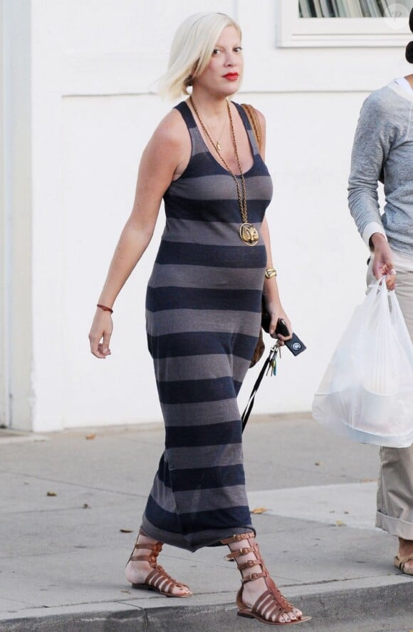 Tori Spelling, actuellement enceinte de son troisième enfant, à Beverly Hills, le mardi 31 mai 2011.