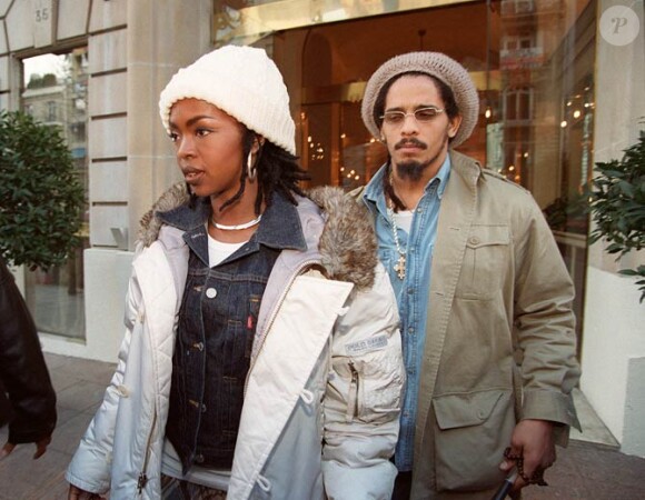 Lauryn Hill et Rohan Marley en janvier 1999 à Paris