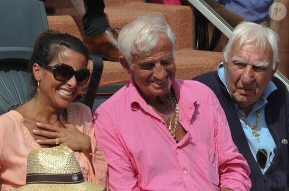 Jean-Paul Belmondo et Barbara Gandolfi au tournoi de Roland-Garros, en juin 2011.
