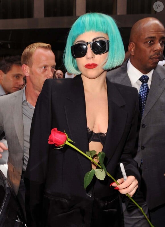 Lady Gaga à la sortie des studios de Sirius XM Radio à New York, le 7 juin 2011.