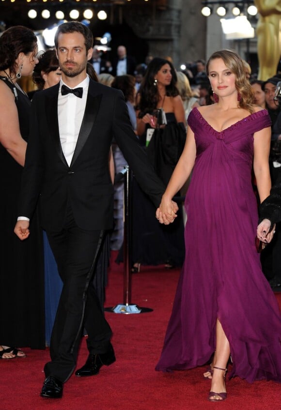 Benjamin Millepied et Natalie Portman en février 2011 lors de la cérémonie des Oscars 