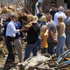 La ville de Joplin, dévastée, après les tornades a accueilli Barack Obama
