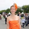 Alexia Laroche-Joubert a brillé d'élégance lors de la célèbre course hippique du Prix de Diane, le 12 juin 2011 à l'hippodrome de Chantilly