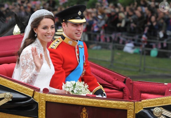 Kate Middleton et le prince William le jour de leur mariage, le 29 avril 2011, à Londres.