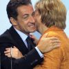 Angela Merkel  et Nicolas Sarkozy le 10 septembre 2007