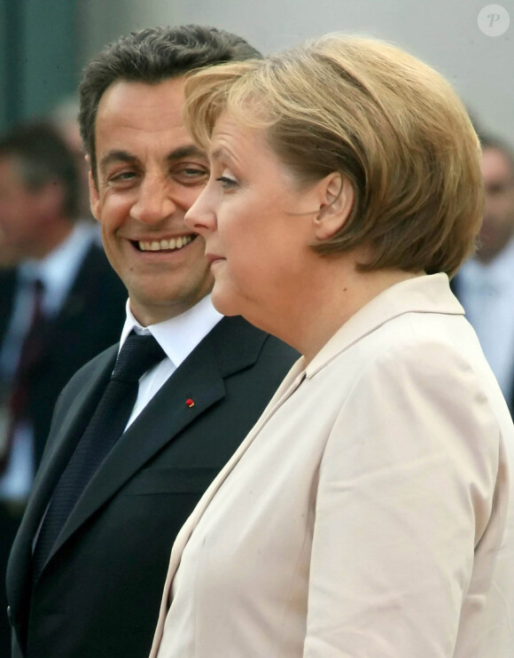 Angela Merkel  et Nicolas Sarkozy à Berlin le 16 mai 2007