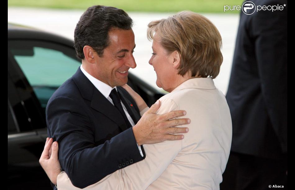 Angela Merkel Et Nicolas Sarkozy Les Retrouvailles Sont Toujours Tres Fortes Ici A Berlin Le 16 Mai 2007 Purepeople