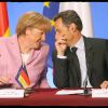 Nicolas Sarkozy et Angela Merkel... Pas à l'abri d'une boutade, ils sont très dissipés !