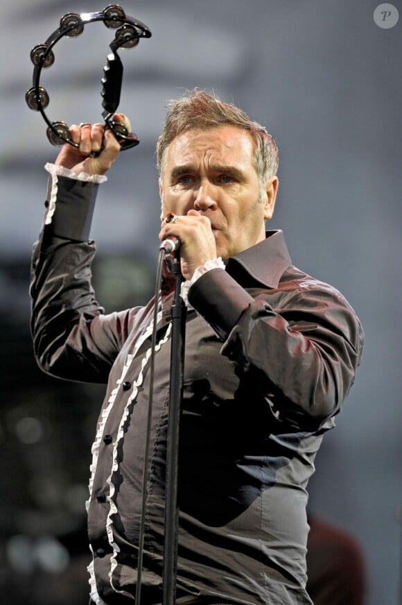 Morrissey lors du Festival de Glastonbury, en Angleterre, le 24 juin 2011.