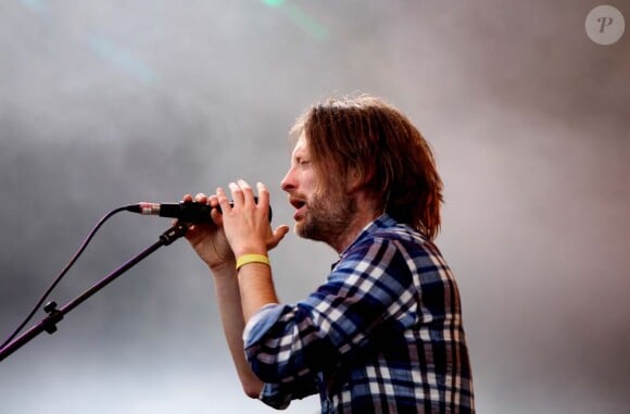 Thom Yorke et Radiohead lors du Festival de Glastonbury, en Angleterre, le 24 juin 2011.