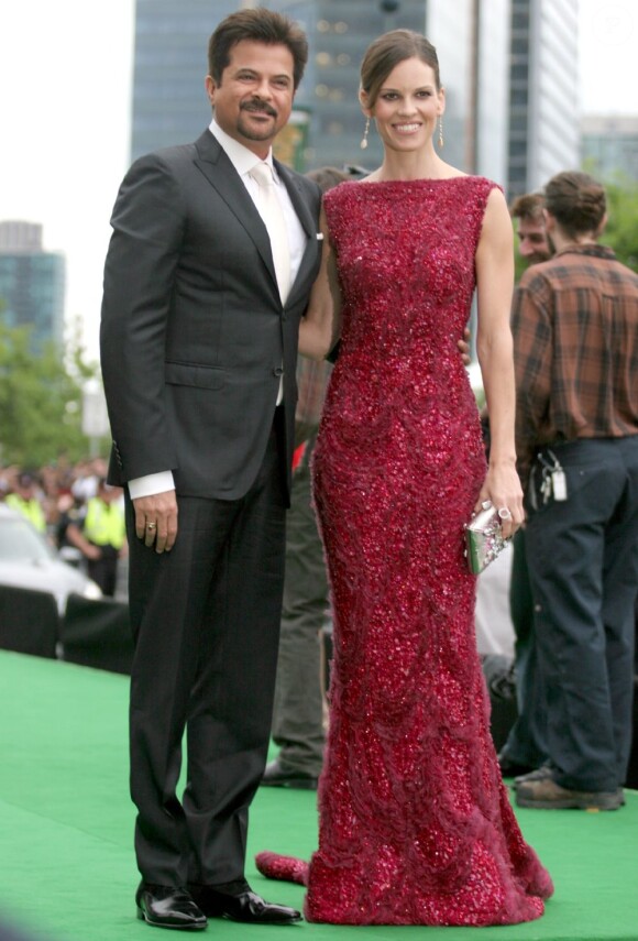 Anil Kapoor et Hilary Swank le 25 juin 2011 à Toronto pour l'International Indian Film Awards