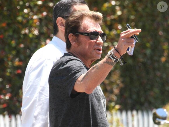 Johnny Hallyday entouré des siens à Los Angeles en juin 2011