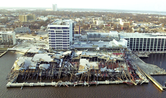 Les destructions causées par l'ouragan Katrina en Louisane en 2005