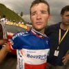 Thomas Voeckler lors du Tour de France 20010, à Les Rousses.