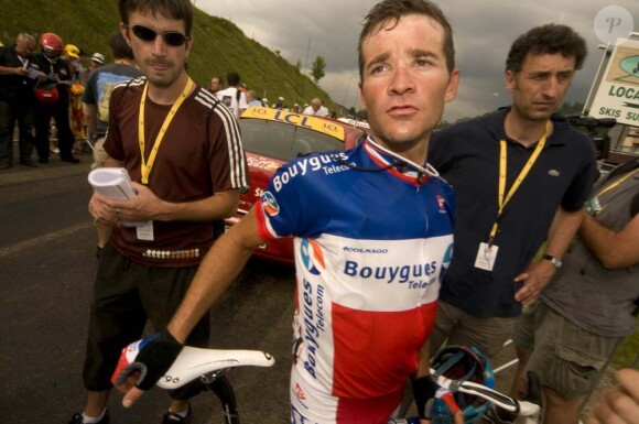 Thomas Voeckler lors du Tour de France 20010, à Les Rousses.