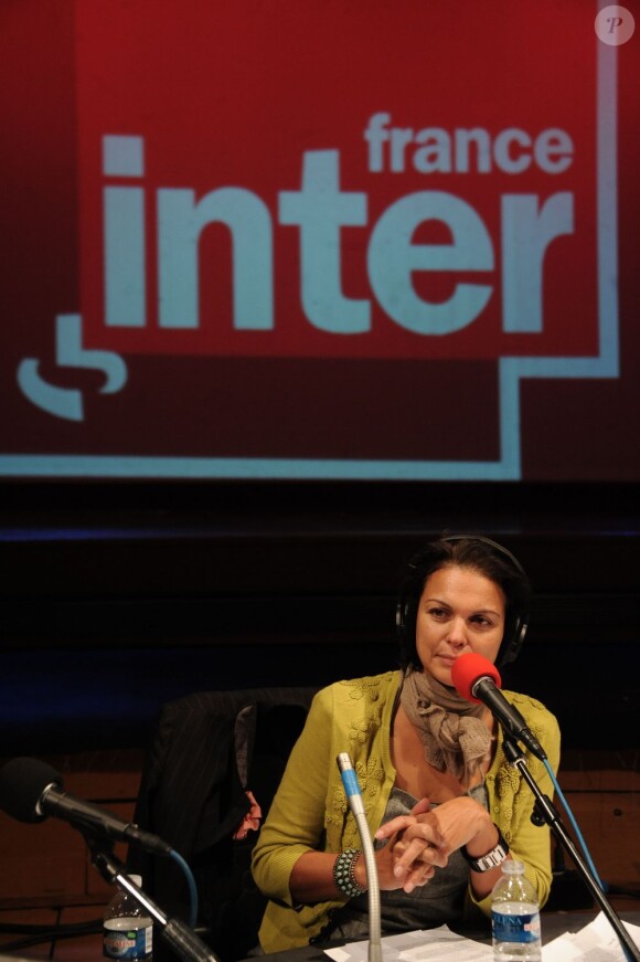 Isabelle Giordano, dans les studios de France Inter, en janvier 2011.