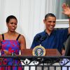 Barack Obama et sa famille à la Maison Blanche le 4 juillet 2011