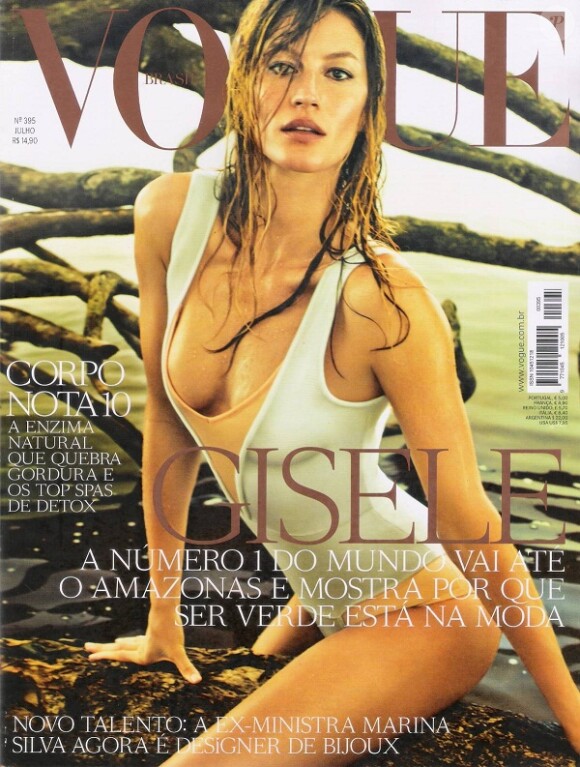 Gisele Bünchen a fait la couverture du Vogue brésilien.