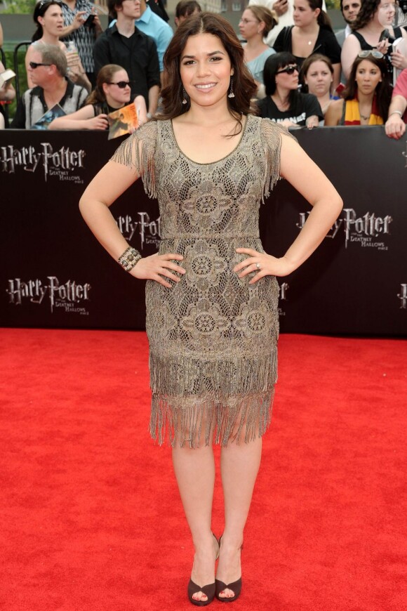America Ferrera à l'avant-première d'Harry Potter et les Reliques de la Mort-Partie 2 à New York le 11 juillet 2011