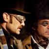 Image du film Sherlock Holmes 2 avec deux acteurs séduisants et drôles : Jude Law et Robert Downey Jr.