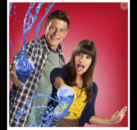 Cory Monteith et Lea Michele dans Glee.