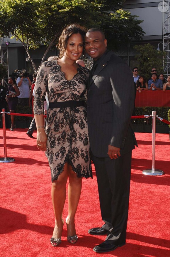 Laila Ali et Curtis Conway aux ESPY Awards, à Los Angeles, le 13 juillet 2011.