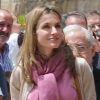 Letizia d'espagne et Felipe visitent les trésors du Montserrat, massif montagneux situé à quelques kilomètres de Barcelone, en Espagne. Le 14 juillet 2011.