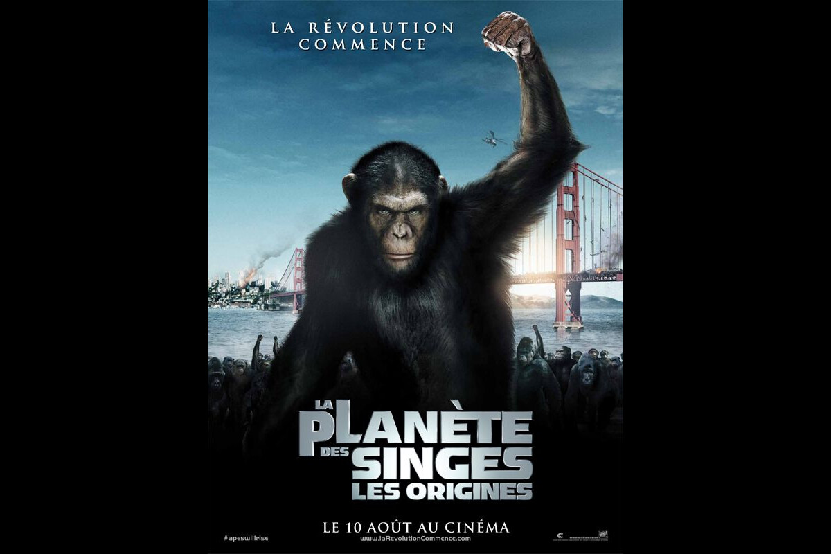 Photo : L'affiche du film La Planète des singes : les origines - Purepeople