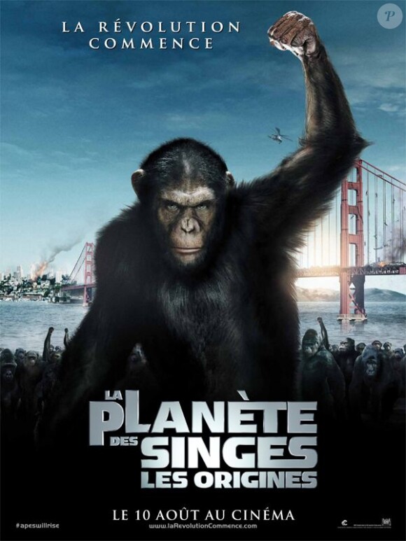 L'affiche du film La Planète des singes : les origines