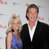 David Hasselhoff et sa nouvelle chérie Hayley Roberts, à l'hôtel Wynn de Las Vegas pour l'anniversaire de l'acteur, le 23 juillet 2011