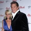 David Hasselhoff et sa chérie Hayley Roberts pour l'anniversaire de l'acteur au Wynn à Las Vegas le 23 juillet 2011