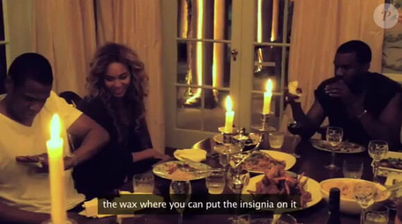 Jay-Z, Beyonce et Kanye West dans le making-of de Watch The Throne, de Kanye West et Jay-Z