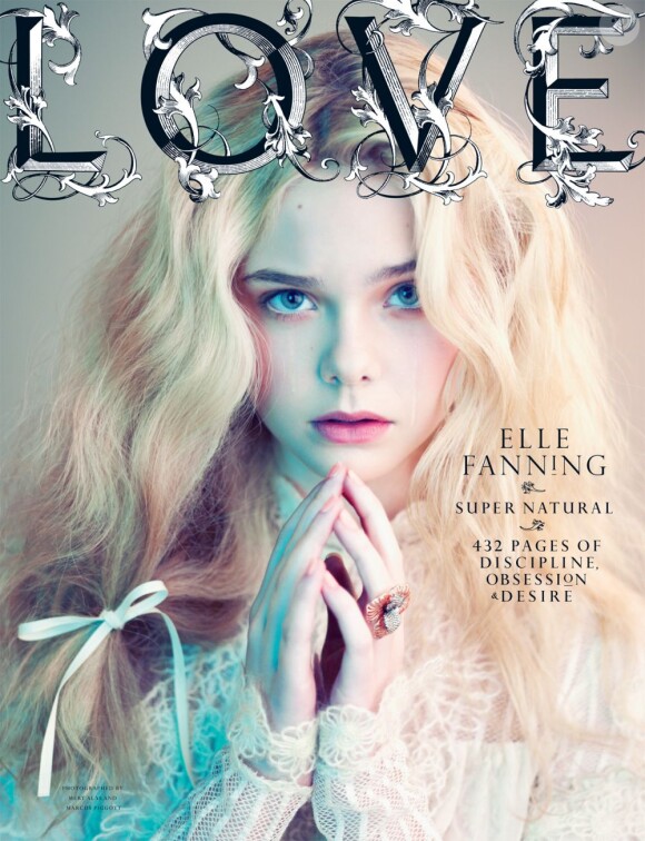 Elle Fanning en couverture du magazine Love photographiée par Mert et Marcus