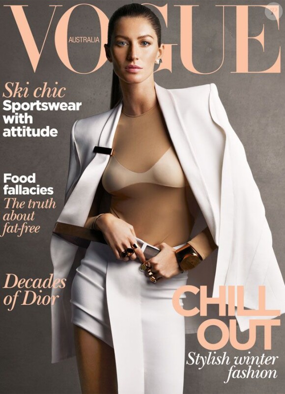 Gisele Bündchen en couverture du Vogue Australia de ce mois de juillet.
