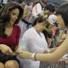 Michael Phelps peut compter sur sa team de supportrices de choc aux Mondiaux de Shanghai en juillet 2011 : sa mère Déborah, sa soeur Hillary, et sa petite amie Nicole Johnson, Miss California 2010, très remarquée !