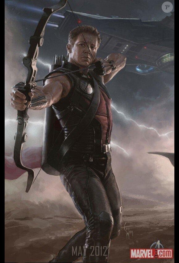 Affiche du film The Avengers avec Jeremy Renner en Oeil de faucon