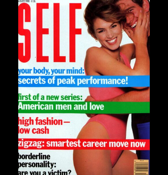 Décembre 1990. Cindy Crawford a eu 24 ans, et pose en couv' du magazine américain Self. 