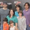 Robert Rodriguez en famille lors de l'avant-première du film Spy Kids 4 : All the time in the world à Los Angeles le 31 juillet 2011