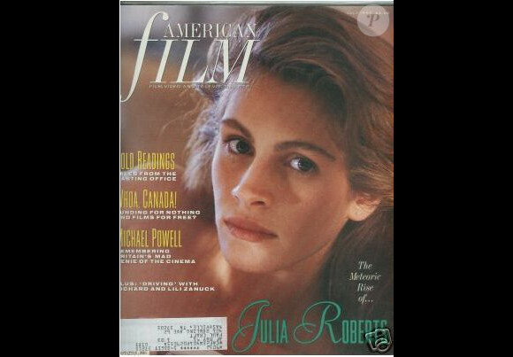 La Pretty Woman Julia Roberts en couverture du magazine American Film. Juillet 1990.