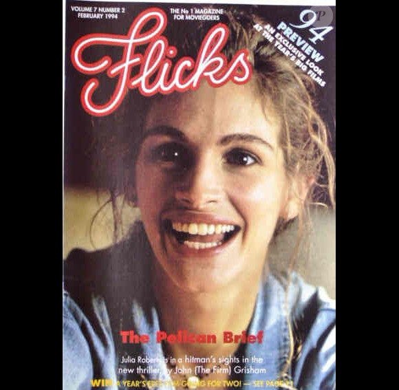 Julia Roberts, en couv' du magazine britannique Flicks de février 1994.