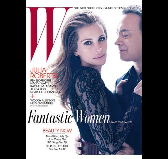 Julia Roberts et Tom Hanks posent en couple pour la couv' du magazine W de juin 2011.