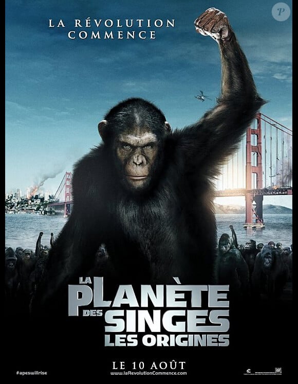 L'affiche du film La Planète des singes - les origines