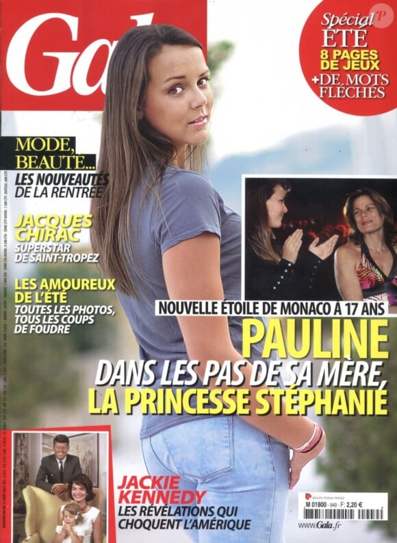 Pauline Ducruet en couverture du magazine Gala, en kiosques mercredi 17 août 2011.