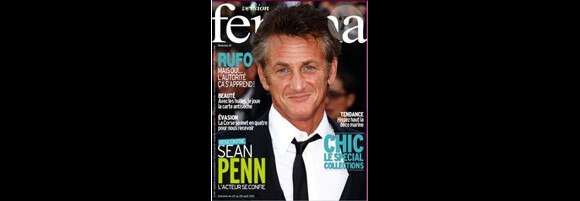 Sean Penn en couverture de Version Femina du 22 août 2011