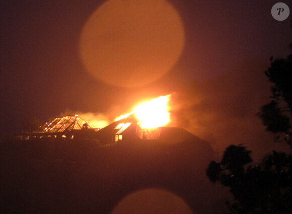 L'incendie du 22 août 2011 sur l'île Necker appartenant à Richard Branson