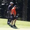 Petite partie de golf pour Barack Obama actuellement en vacances. Le 23 août 2011