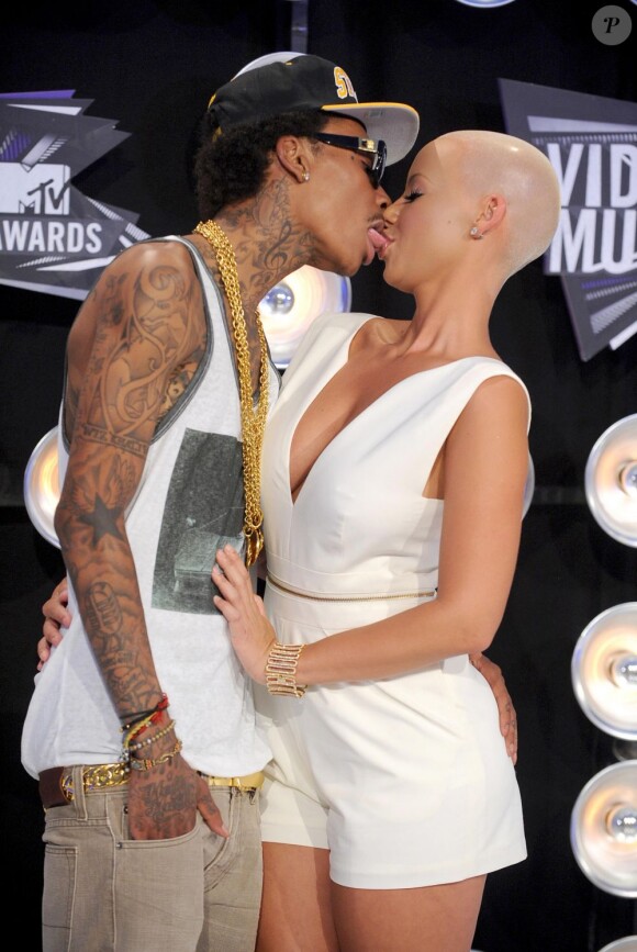 Wiz Khalifa et Amber Rose aux MTV Video Music Awards à Los Angeles, le 28 août 2011