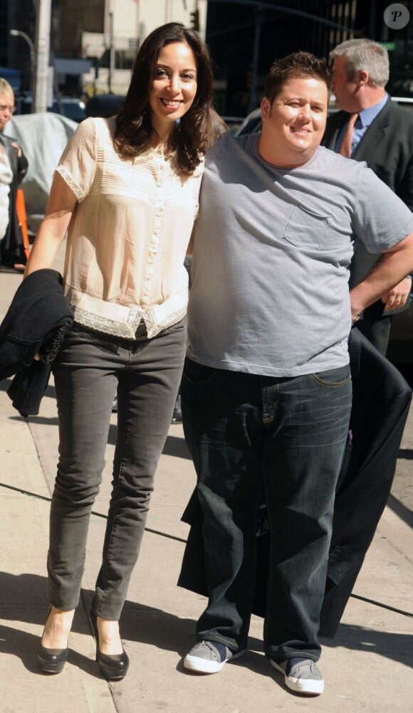 Chaz Bono à New York en mai 2011 avec sa fiancée Jennifer Elia 