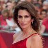 Cindy Crawford, en Roberto Cavalli, lors de l'avant-première du film Les Marches du pouvoir en ouverture du festival de Venise le 31 août 2011